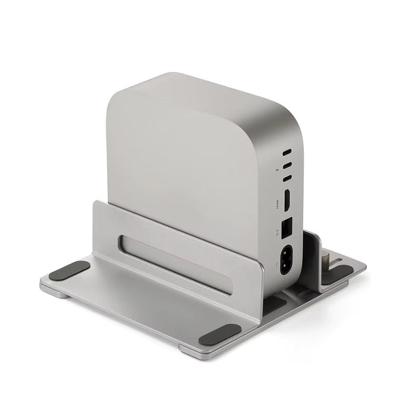 Aluminum Alloy Base Stand for Mac Mini M4/M4 Pro (2024) – Adjustable Anti-Slip Bracket with Cooling & Storage Support